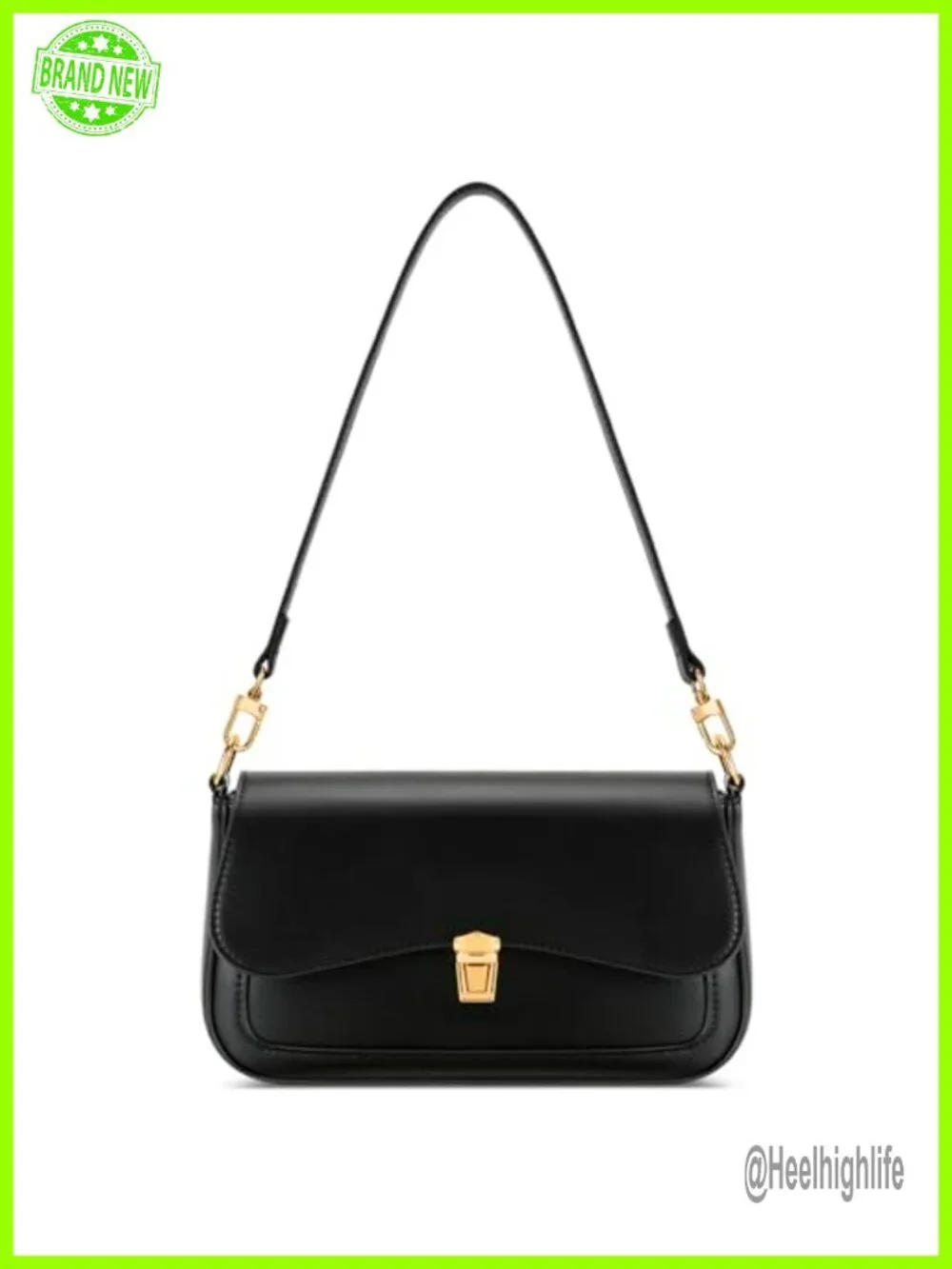 Faux Leather Mini Hobo Handbag with Detachable Chain Strap